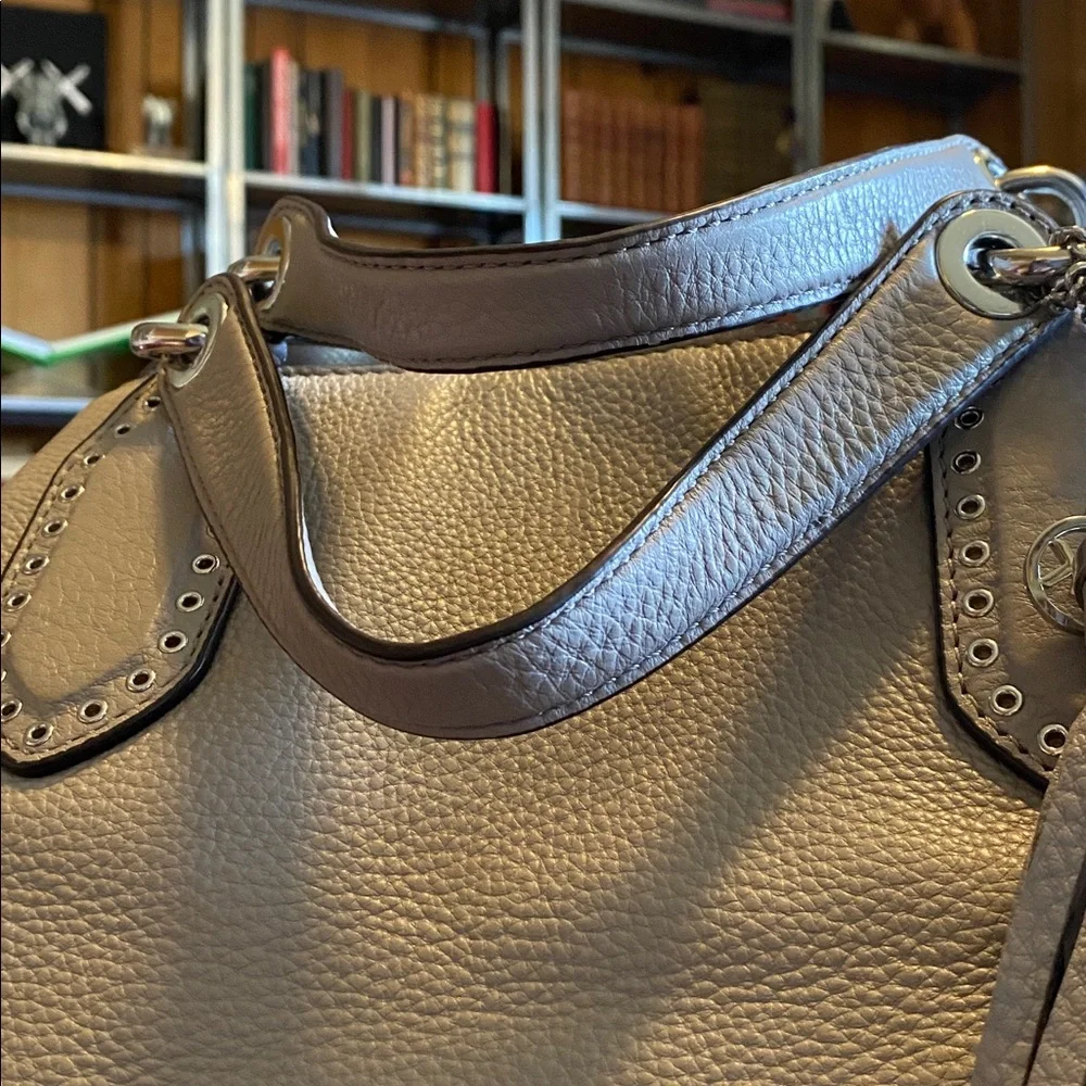 Michael Kors Brooklyn Large Pebbled Leather Convertible Satchel Crossbody VGUC - Picture 8 of 16
